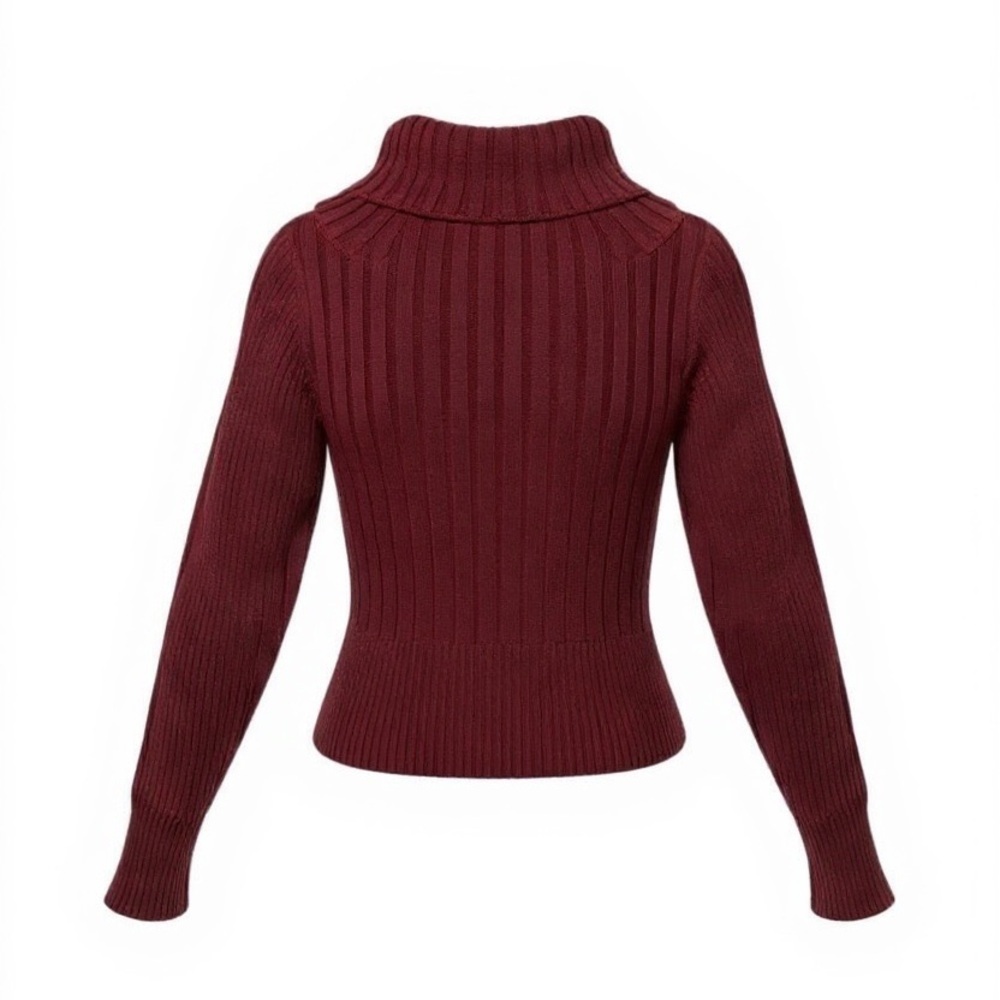 Charlotte Russe Maroon Knit Sweater - Picture 3 of 6